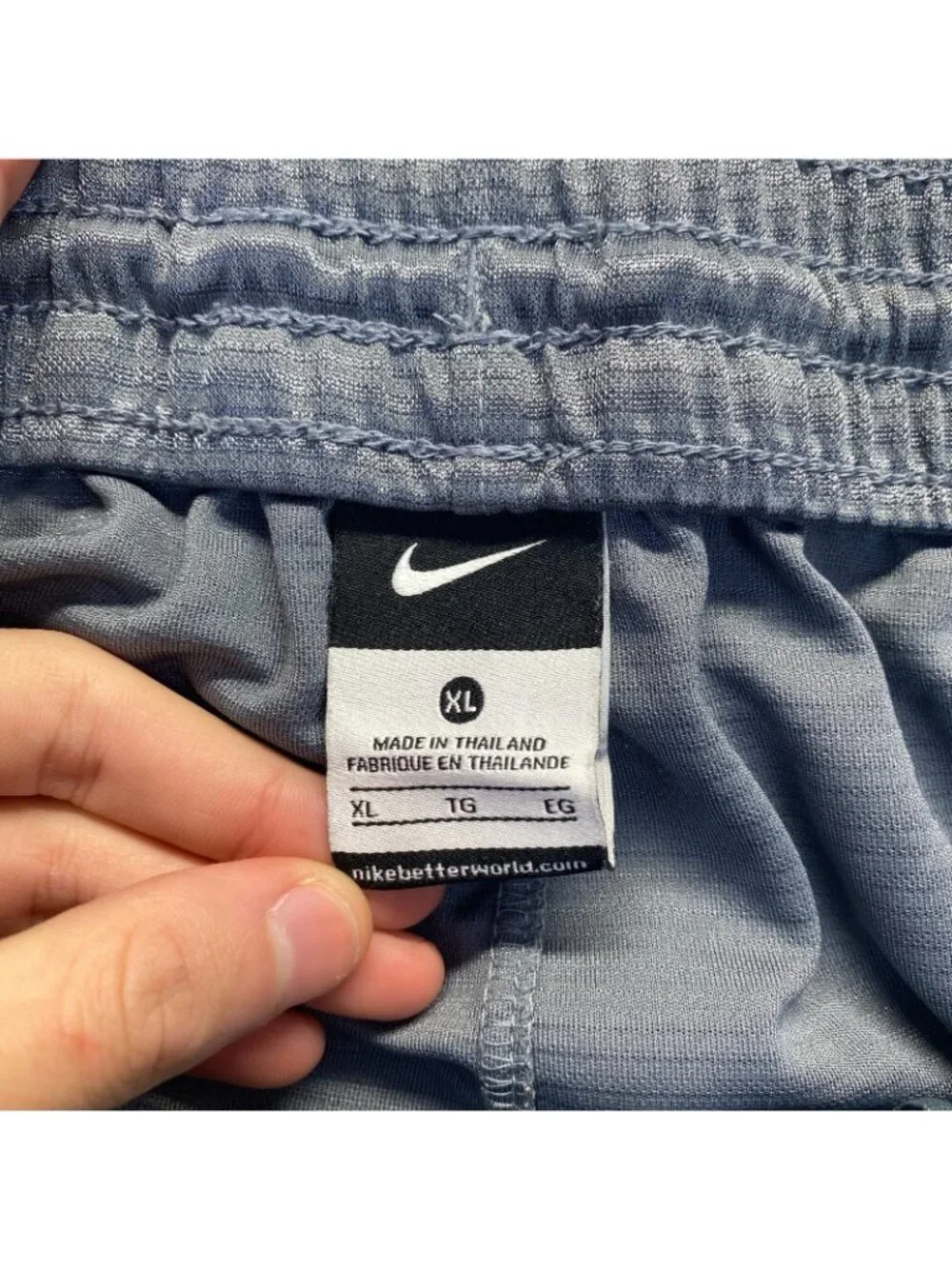 Nike Shorts Mens Medium Silver Training Workout Elastic Waist Work Size XL